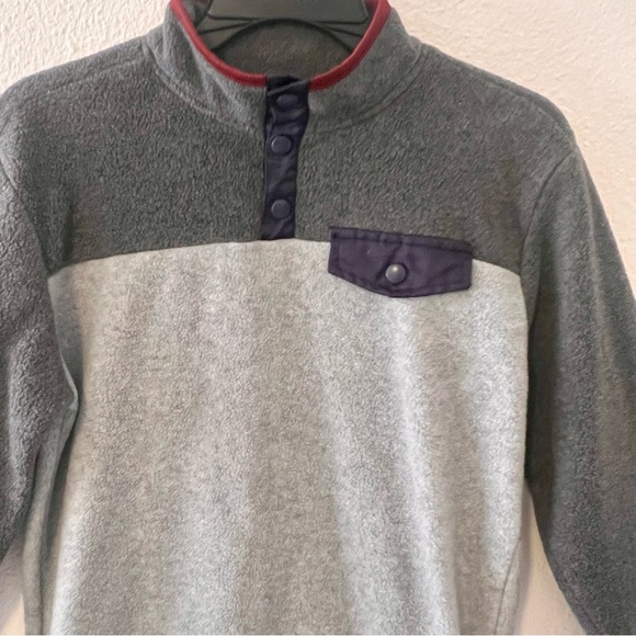 7 FOR ALL MANKIND Boys Color Sz XL Polar Fleece Jacket Funnel neck Snap Button - Picture 2 of 10